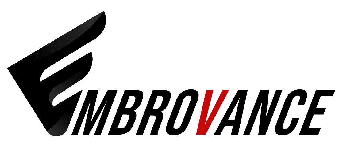 Embrovance logo – premium custom embroidery services