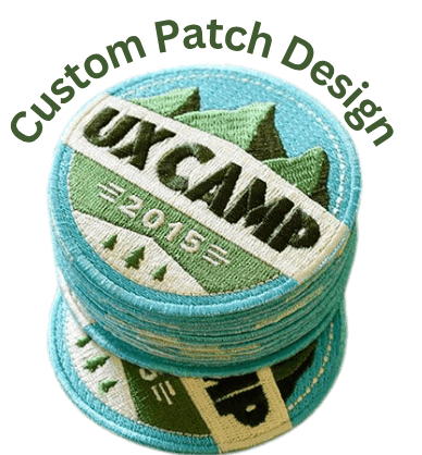Custom embroidered patch design with bold colors and clean stitching by Embrovance